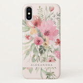 あなたの名前の春の花柄|の水彩画の花 Case-Mate iPhoneケース (裏面)