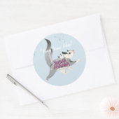 あなたの名前の砂糖のグライダーのステッカーを個人化して下さい ラウンドシール (封筒)