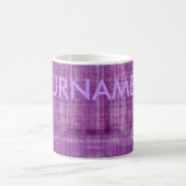 あなたの名前の紫色色の近代美術のマグ モーフィングマグカップ (中央)