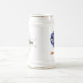 あなたの名前の腕個人化のコートを燃やします ビールジョッキ (中央)