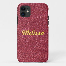 あなたの名前の赤いグリッターの輝き