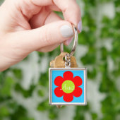 あなたの名前の赤い花のkeychain キーホルダー (手)