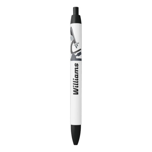 あなたの名前の顕微鏡 黒ボールペン (正面縦)