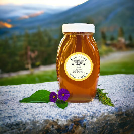 あなたの名前はこちらカスタム編集可能なハニーミニマルジャー ラウンドシール