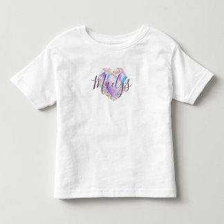 あなたの名前はこちらキュートパステルレインボーハートダイヤモンド トドラーTシャツ