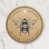 あなたの名前はこちらクラフトヴィンテージハニージャールリッドラベル フェイバータグ (正面)