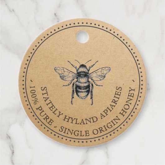 あなたの名前はこちらハニーメッセージカード フェイバータグ (正面)