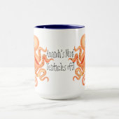 あなたの名前は可愛いオレンジ色のタコを引き付ける マグカップ (中央)