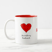 あなたの名前は笑顔のハート ツートーンマグカップ (左)
