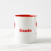 あなたの名前は笑顔のハート ツートーンマグカップ (中央)