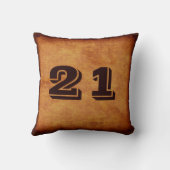 あなたの名前は、最もクールなヴィンテージのフットボールの枕に番号を付けます クッション (裏面)