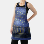あなたの名前または他の文字と星空の夜 エプロン (インサイチュ)