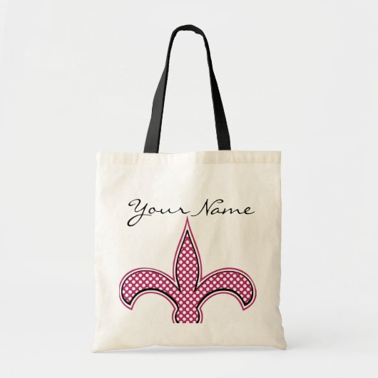あなたの名前または句のPersonalized Fluer de Bag トートバッグ (正面)
