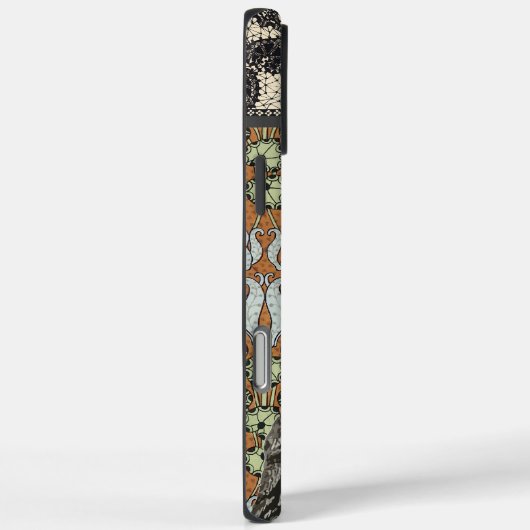 あなたの名前または引用文フクロウトレンディーフローラダマスク Case-Mate iPhoneケース (裏面 / 右)