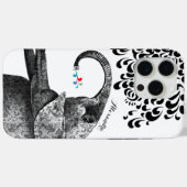 あなたの名前または引用文ブラックヒンディパターンエレファント Case-Mate iPhoneケース (裏面 (横))