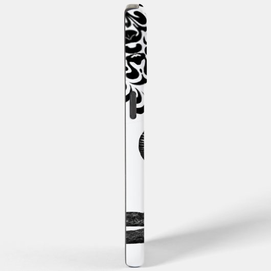 あなたの名前または引用文ブラックヒンディパターンエレファント Case-Mate iPhoneケース (裏面 / 右)