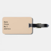 あなたの名前をカスタムすると仕事のミニマリストブラウンピラミッド ラゲッジタグ (裏面横)