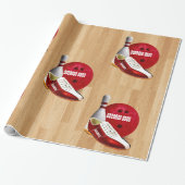 あなたの名前をカスタムするを用いるボーリング・ボールの靴そしてPin ラッピングペーパー (アンロールド)