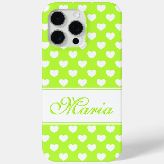 あなたの名前をカスタムする、iPhoneのための派手なグリーンカバー Case-Mate iPhoneケース (裏面)