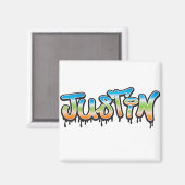 あなたの名前をグラフィティに合わせる マグネット (正面/裏面)