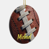 あなたの名前をサッカー セラミックオーナメント (右)
