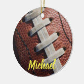 あなたの名前をサッカー セラミックオーナメント (左)