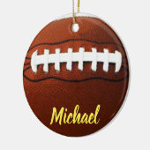 あなたの名前をサッカー セラミックオーナメント (左)