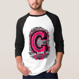 あなたの名前を主張しよう: カスタマイズ可能なグラフィティの文字「C」 Tシャツ