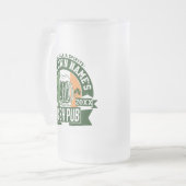 あなたの名前アイリッシュパブ | パーソナライズされたSt patty's day フロストグラスビールジョッキ (正面左)