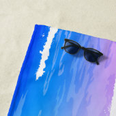 あなたの名前カスタムビーチシーンサマー海シーサイド ビーチタオル (インサイチュ)