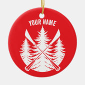 あなたの名前カスタムSup女の子 セラミックオーナメント (正面)