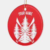 あなたの名前カスタムSup女の子 セラミックオーナメント (左)