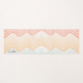 あなたの名前ストライプスポーツと波色のエレガント ヨガマット (正面(横))