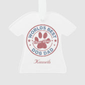 あなたの名前ドッグパパチャウチャウ醜いセーター オーナメント (裏面)