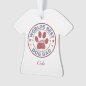 あなたの名前ドッグパパ秋田醜いセーター オーナメント (正面)