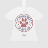 あなたの名前ドッグパパ秋田醜いセーター オーナメント (裏面)