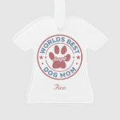 あなたの名前ドッグママ醜いセーター オーナメント (裏面)