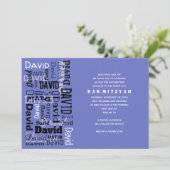 あなたの名前バーバルミツワー招待状 招待状 (スタンド正面)