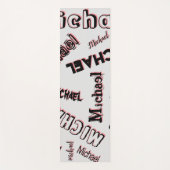 あなたの名前パターンモノグラムバラ色の影 ヨガマット (正面)