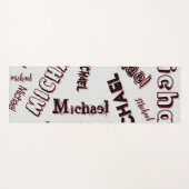 あなたの名前パターンモノグラムバラ色の影 ヨガマット (正面(横))