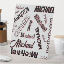 あなたの名前パターンモノグラムバラ色の影