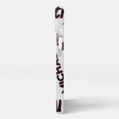 あなたの名前パターンモノグラムバラ色の影 iPhoneケース (左側面)