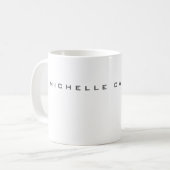 あなたの名前ミニマルプロフェッショナルモダンコーヒーMu コーヒーマグカップ (正面左)