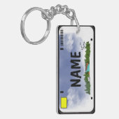あなたの名前ライセンスプレートブルースカイキーチェーン キーホルダー (正面左)