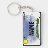 あなたの名前ライセンスプレートブルースカイキーチェーン キーホルダー (正面)