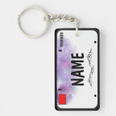 あなたの名前ライセンスプレートStarry Skies キーホルダー (正面)