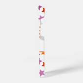 あなたの名前レズビアンプライドフラグ星ピンク赤オレンジ iPhoneケース (左側面)