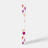 あなたの名前レズビアンプライドフラグ星ピンク赤オレンジ iPhoneケース (右側面)