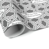 あなたの名前レトロクリスマスシェードのグレーMCMラップ ラッピングペーパー (ロールコーナー)