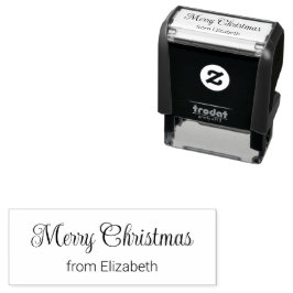 あなたの名前入りクリスマスお祝いスクリプト セルフインキングスタンプ